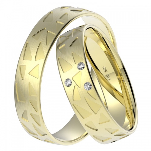 Nana Gold  zajímavé zlaté snubní prstýnky