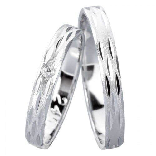 Lazzaro White jemné prsteny z bílého zlata
