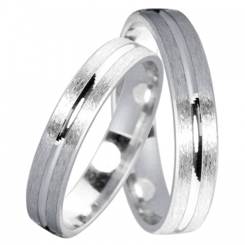 Naturals Silver moderní stříbrné snubní prstýnky