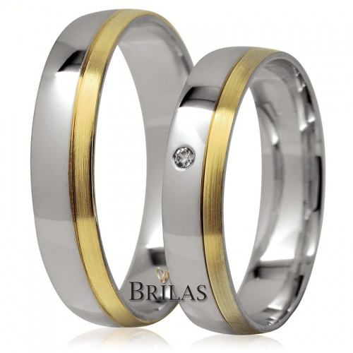 Sibilla Colour I GW zlaté kombinované svatební prsteny