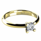 Hestia Gold klasický zásnubní prsten v dokonalém provedení