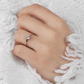 Marcelka WW Safír zásnubní prsten z bílého zlata se safírem
