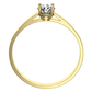 Marcelka GW Safír zásnubní prsten ze žlutého zlata se safírem