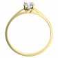 Diona GW Safír (5 mm) zásnubní prsten ze žlutého zlata se safírem