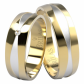 Sonia Colour GW svatební prsteny z bílého a žlutého zlata