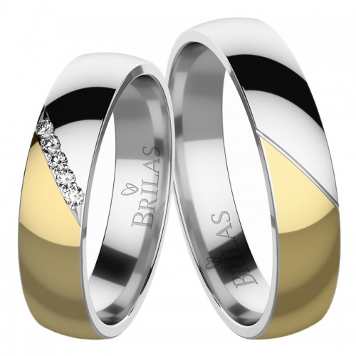 Rebeca Colour GW - snubní prsteny z kombinovaného zlata