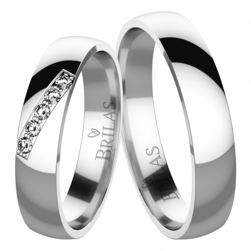 Arrigo White-snubní prsteny z bílého zlata