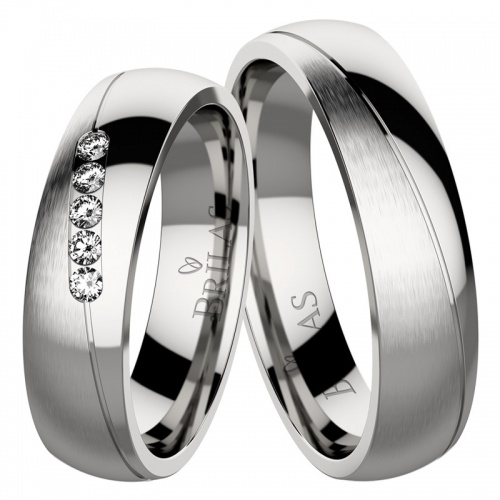 Evelyn Steel-nádherné ocelové snubní prsteny
