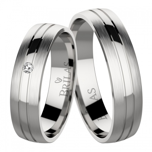 Flora Steel -ocelové snubní prsteny