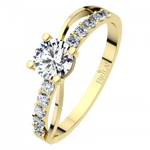Paloma Gold-zajímavý zásnubní prsten ze žlutého zlata