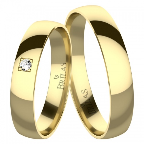 Mira Gold Diamond -snubní prsteny ze žlutého zlata