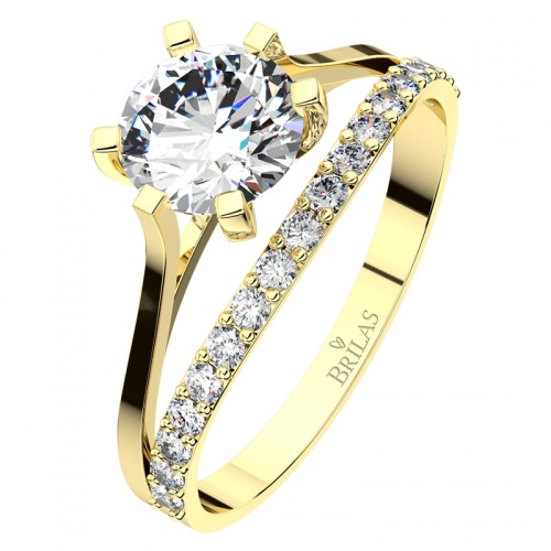 Justina Gold-prsten ze žlutého zlata