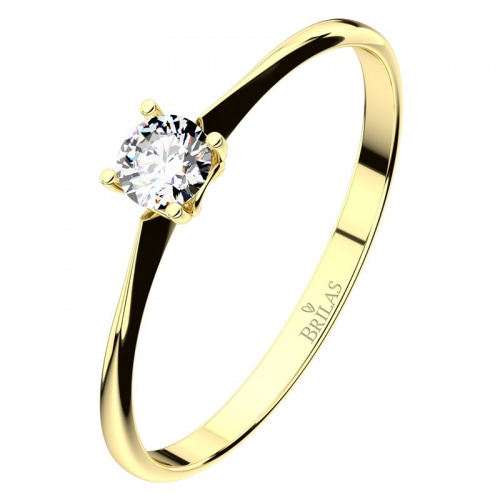 Lyra Gold-tradiční zásnubní prsten ze žlutého zlata