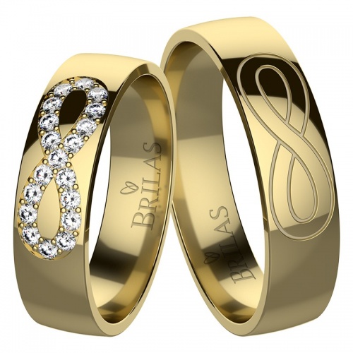 Infinity Gold - snubní prsteny ze žlutého zlata