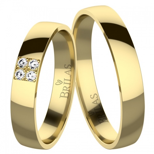 Halina Gold Briliant-snubní prsteny ze žlutého zlata