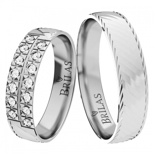 Izolda White-snubní prsteny z bílého zlata
