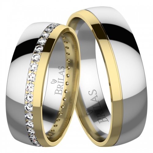 Celeste Colour GW-krásné snubní prsteny z kombinovaného zlata