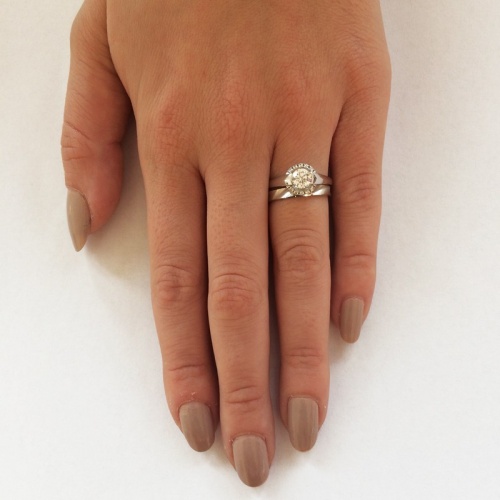 Sofia White - prsten z bílého zlata