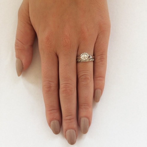 Sofia White - prsten z bílého zlata