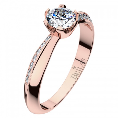 Michaela R Briliant - prsten z růžového zlata