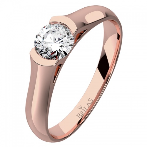 Aura R Briliant  - prsten z růžového zlata
