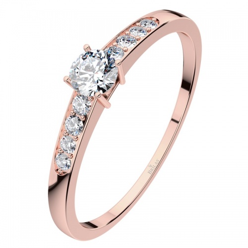 Dafne Red-krásný zásnubní prsten z růžového zlata