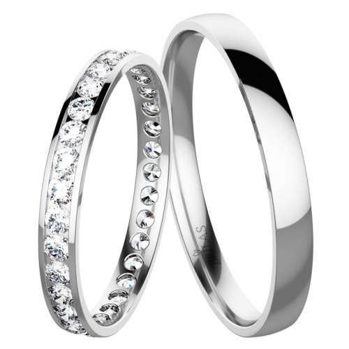 Eliso White-snubní prsten s kamínky