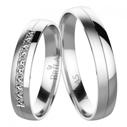 Fannia White Expres-snubní prsteny z bílého zlata
