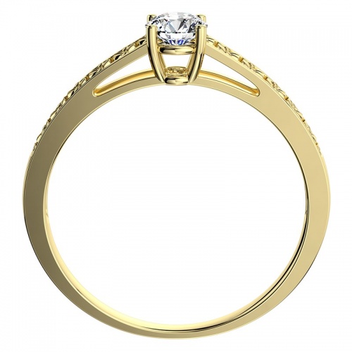 Milena Gold Briliant - zásnubní prsten ze žlutého zlata 