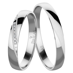 Barunka White-snubní prsteny z bílého zlata