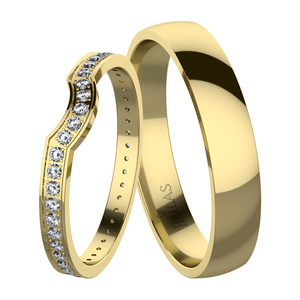 Proxima II Gold - snubní prsteny ze žlutého zlata