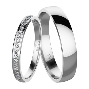 Sadira White-snubní prsteny z bílého zlata
