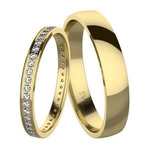 Sadira II Gold - snubní prsteny ze žlutého zlata