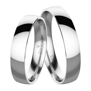 Dermont White comfort-snubní prsteny z bílého zlata