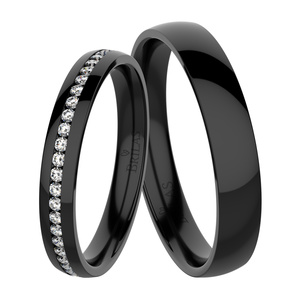Roselina Black Steel-snubní prsteny z chirurgické oceli