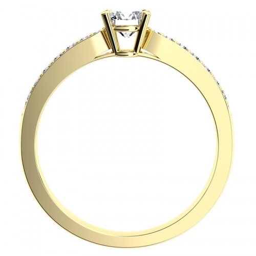 Lenka GW Safír - zásnubní prsten ze žlutého zlata se safíry