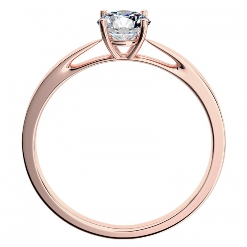 Grácie RW Safír (5 mm) - zásnubní prsten z růžového zlata se safírem