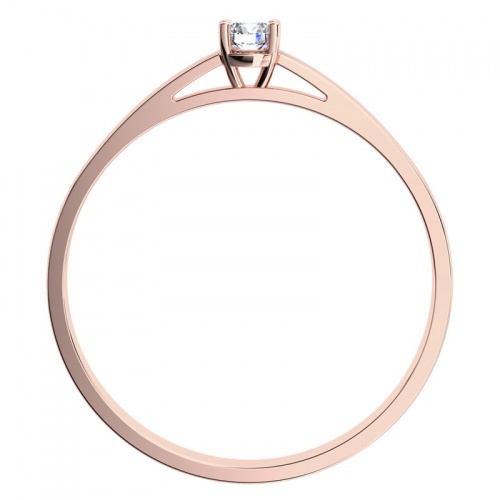 Diona R Briliant (4 mm) - jemný zásnubní prsten z růžového zlata