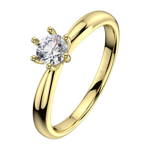 Zurina GW Safír  - zásnubní prsten ze žlutého zlata