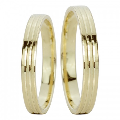 Gold Asten-zlaté snubní prsteny s rytinou