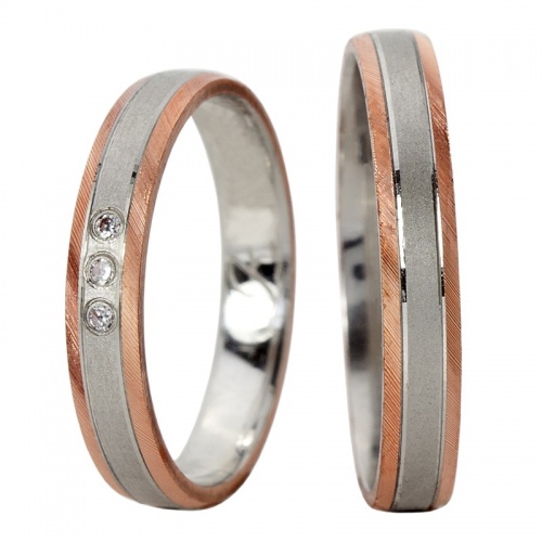 Sid Colour RW-snubní prsteny z kombinovaného zlata
