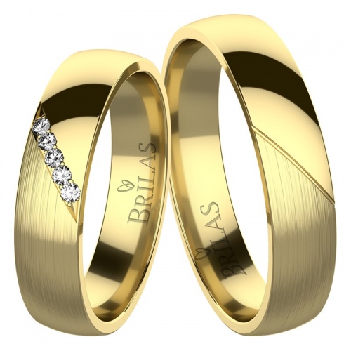 Rebeca Gold snubní prsteny s pěti kameny