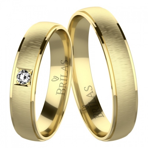 Temu Gold snubní prsteny ze žlutého zlata