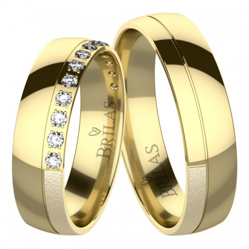Claudio Gold snubní prsteny ze žlutého zlata