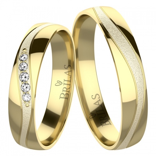 Okrus Gold snubní prsteny ze žlutého zlata
