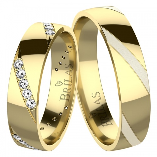 Manu Gold snubní prsteny ze žlutého zlata