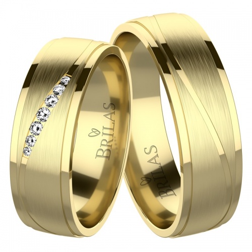 Melania Gold snubní prsteny ze žlutého zlata