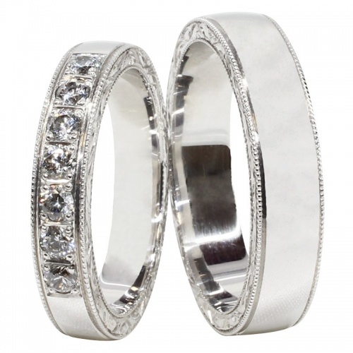 Taranis White unikátní snubní prsteny z bílého zlata