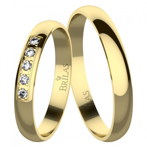 Viki Gold snubní prsteny ze žlutého zlata