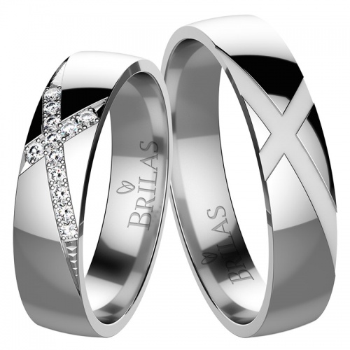 Izabel White snubní prsteny z bílého zlata